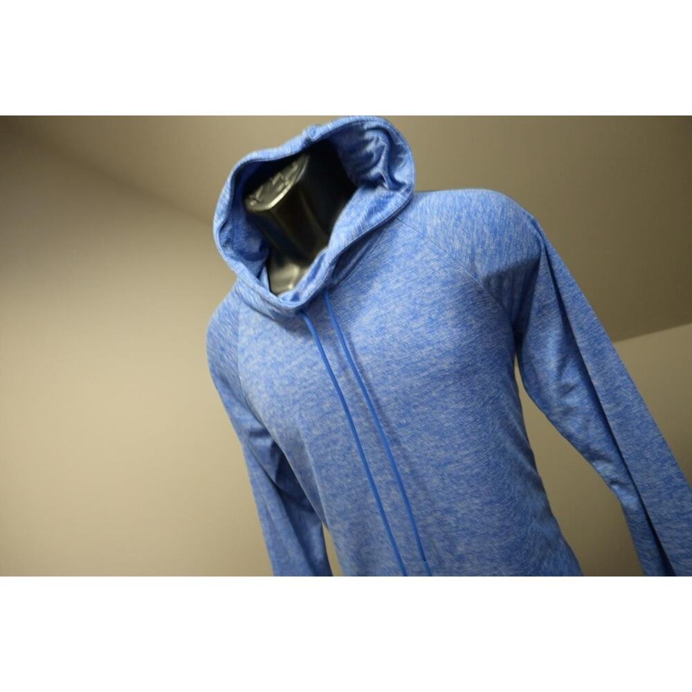 Athleta Hoodie Stretch Athletic Wicking Blue Athletic Sweater‎ Womens Sz Medium